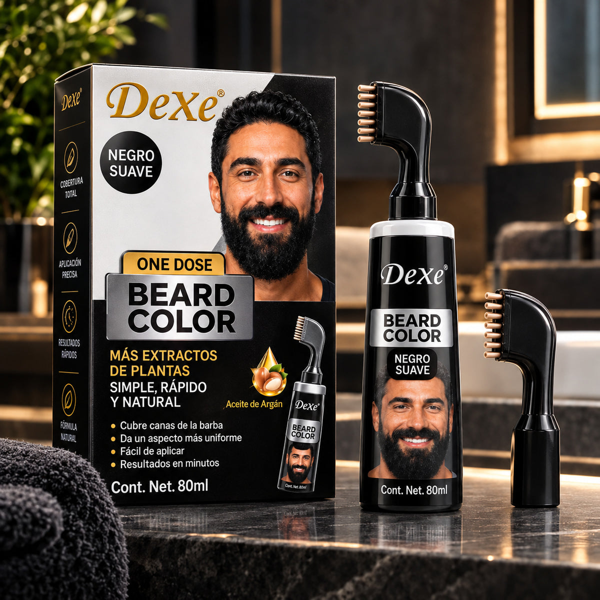 AURA Color para Barba – Negro Natural