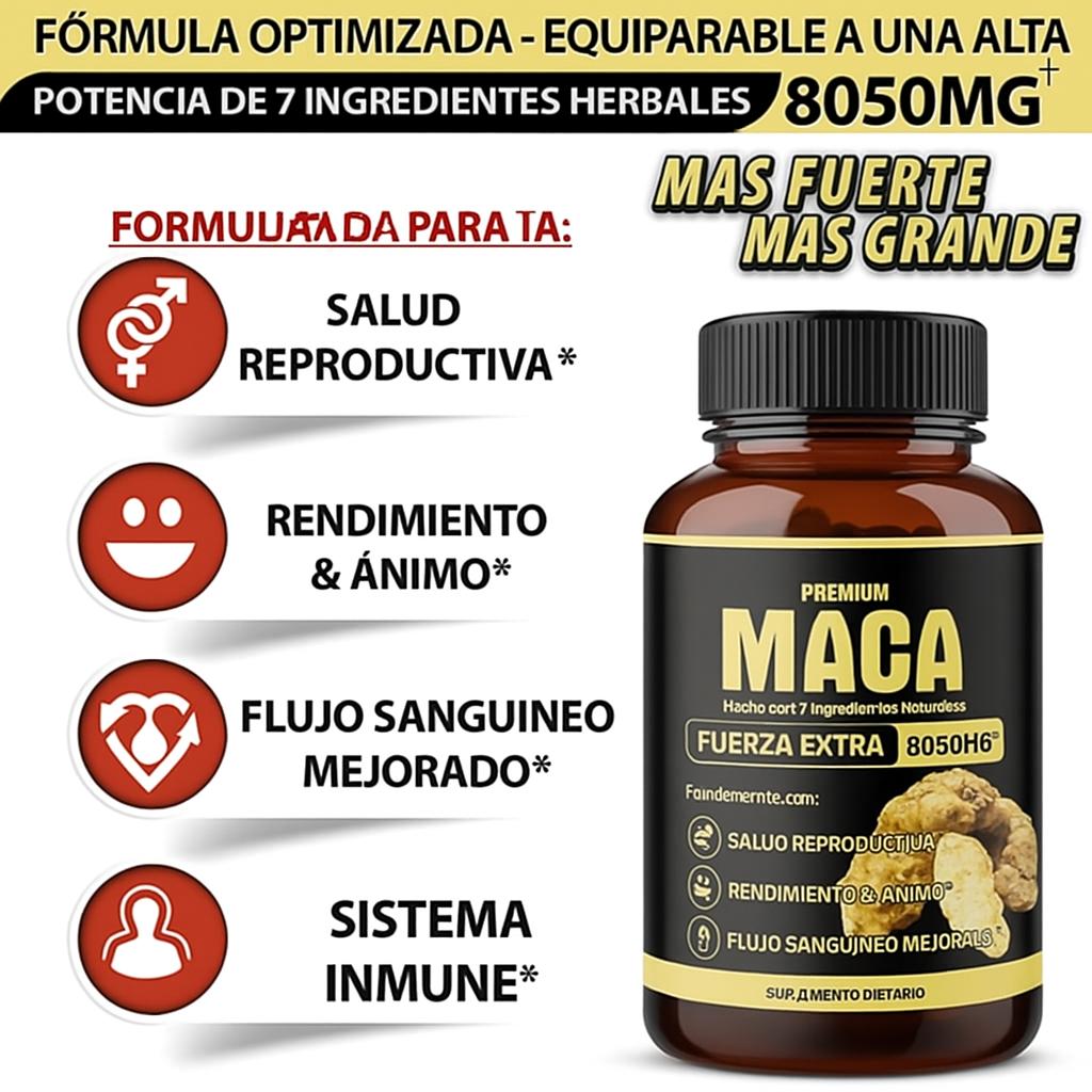 TestoMaca Negra 8050 mg (60 cáps)