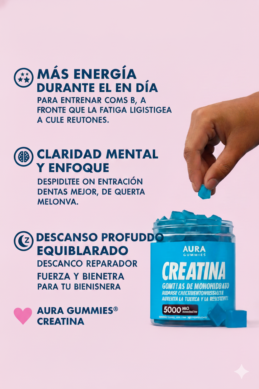 2X1 Gomitas Creatina Monohidratada Para Mujeres Menopáusicas